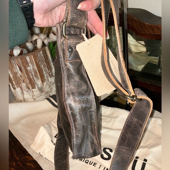 NWT Bed Stu Leather Venice Beach Crossbody Shoulder Bag Teak Lux MSRP $240 - Picture 4 of 14
